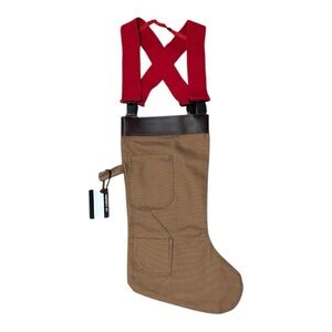 Firefighter Carpenter
Large Canvas Khaki Christmas Stocking With‎ Red Suspenders